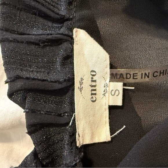 Entro Black Ruffle Blouse - Picture 3 of 3
